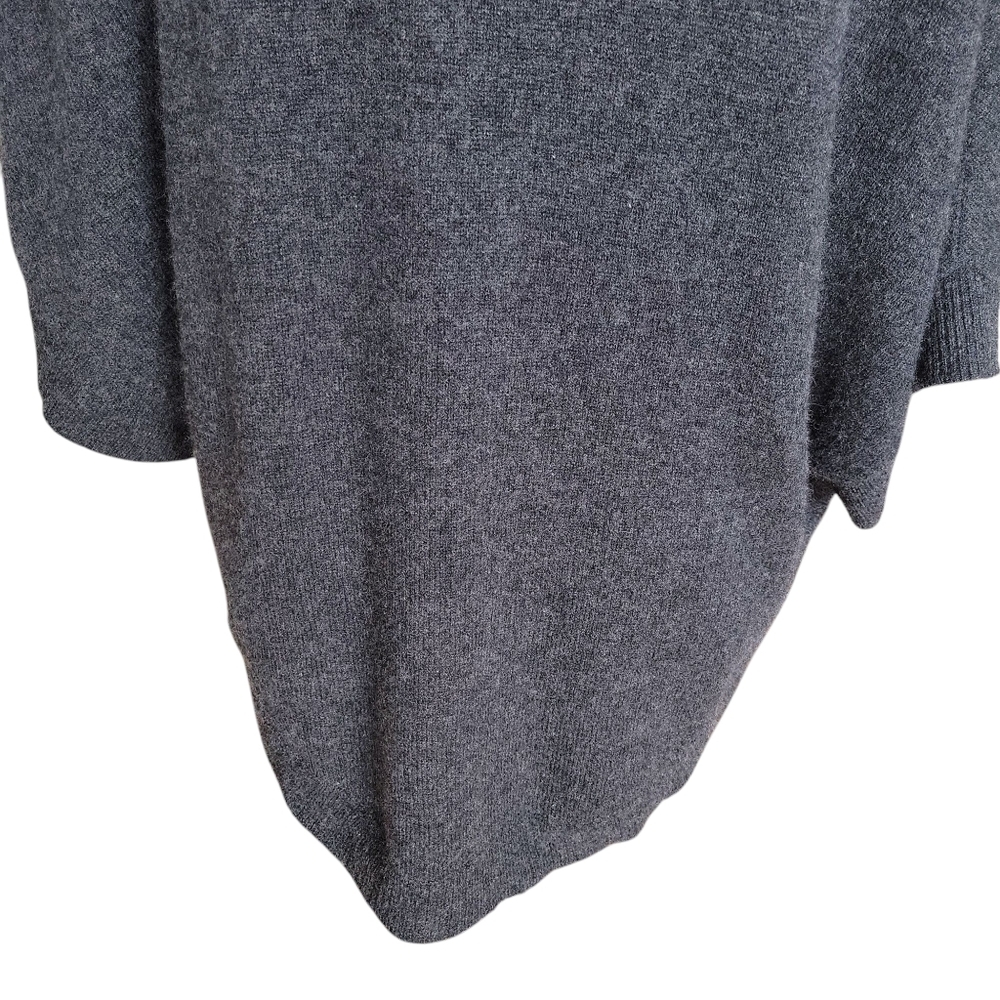 Tyler Boe Gray 100% Cashmere Turtleneck Cape Sweater Women's Size XS - Picture 8 of 14